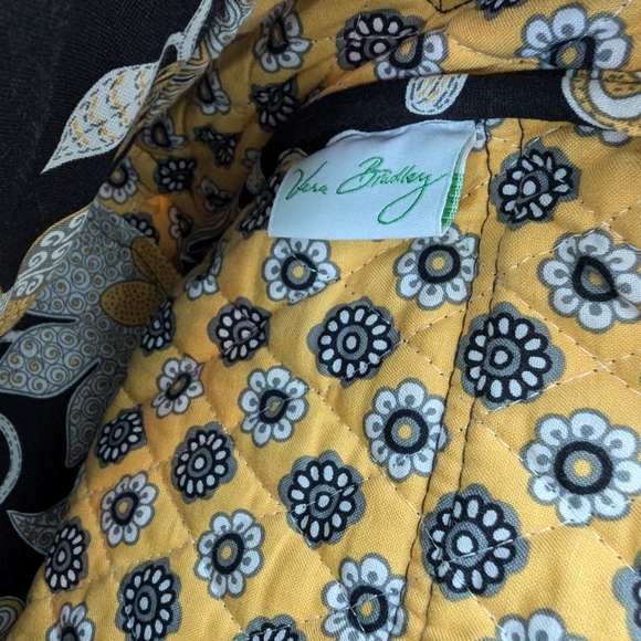 Vera Bradley Lindsey Yellow Bird Pattern Messenger Bag - Picture 14 of 17